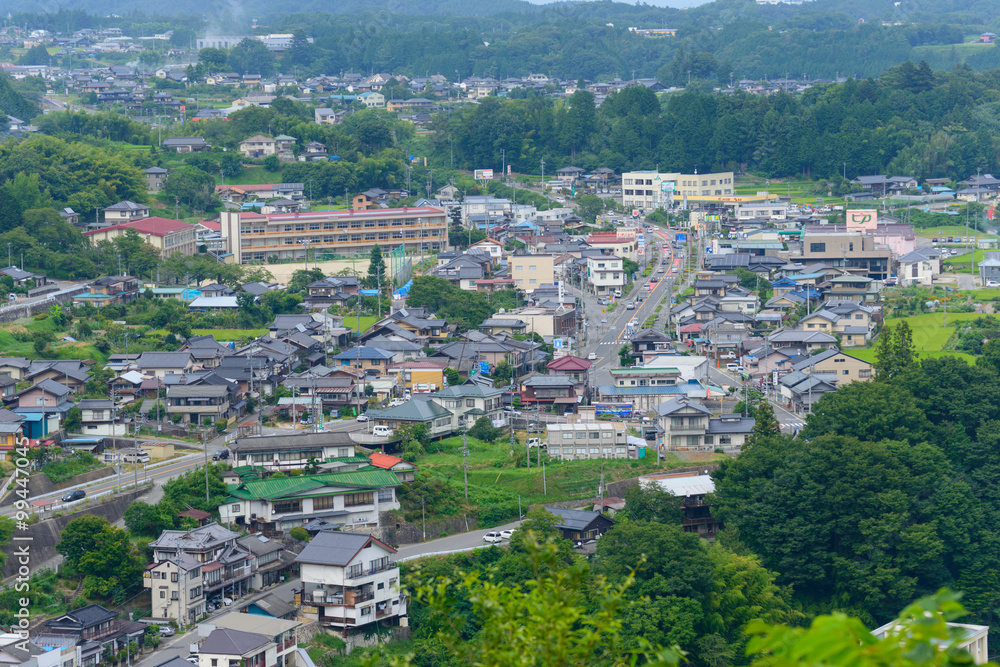 Landscape of Achi village in Nagano, Japan