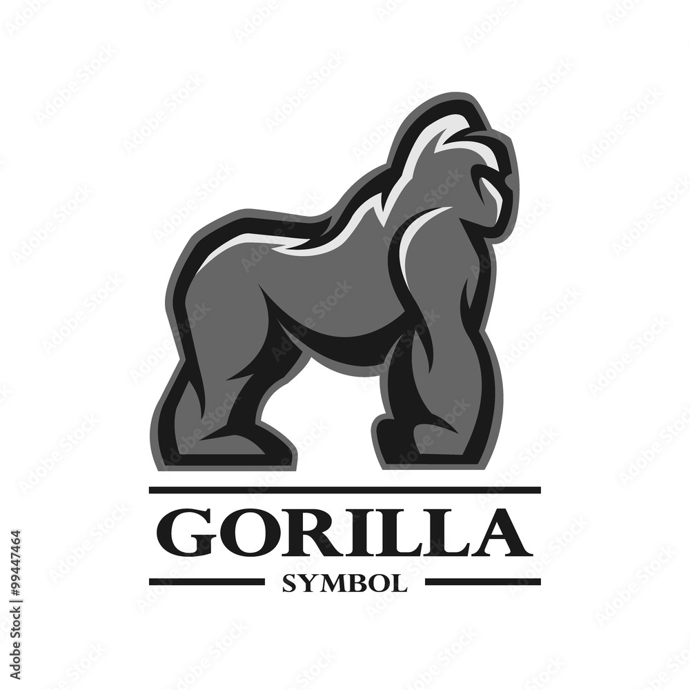 Obraz premium Gorilla for the symbol, logo, labels.