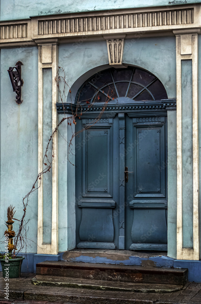 Fototapeta premium vintage blue door