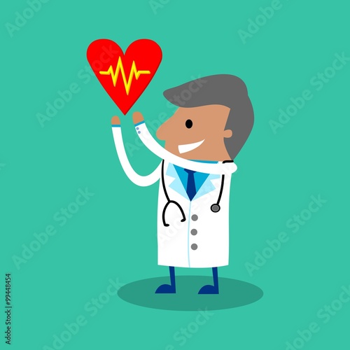 International Doctor With A Heart With Heartbeat