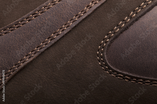 leather boots stitched thread