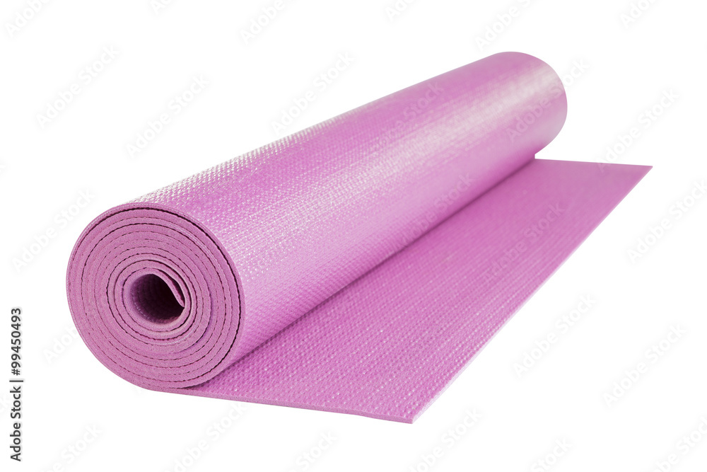 Yoga mat isolated on white background, includes clipping path. Yoga mat isolated on white background, includes clipping path.