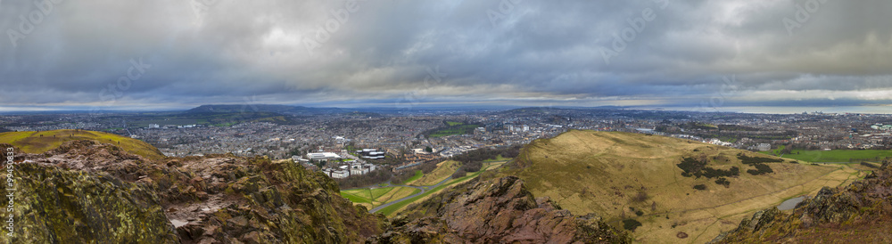 View from Arthurs Seat in Edinburgh