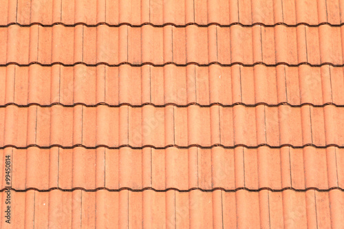 Close up of orange roof texture