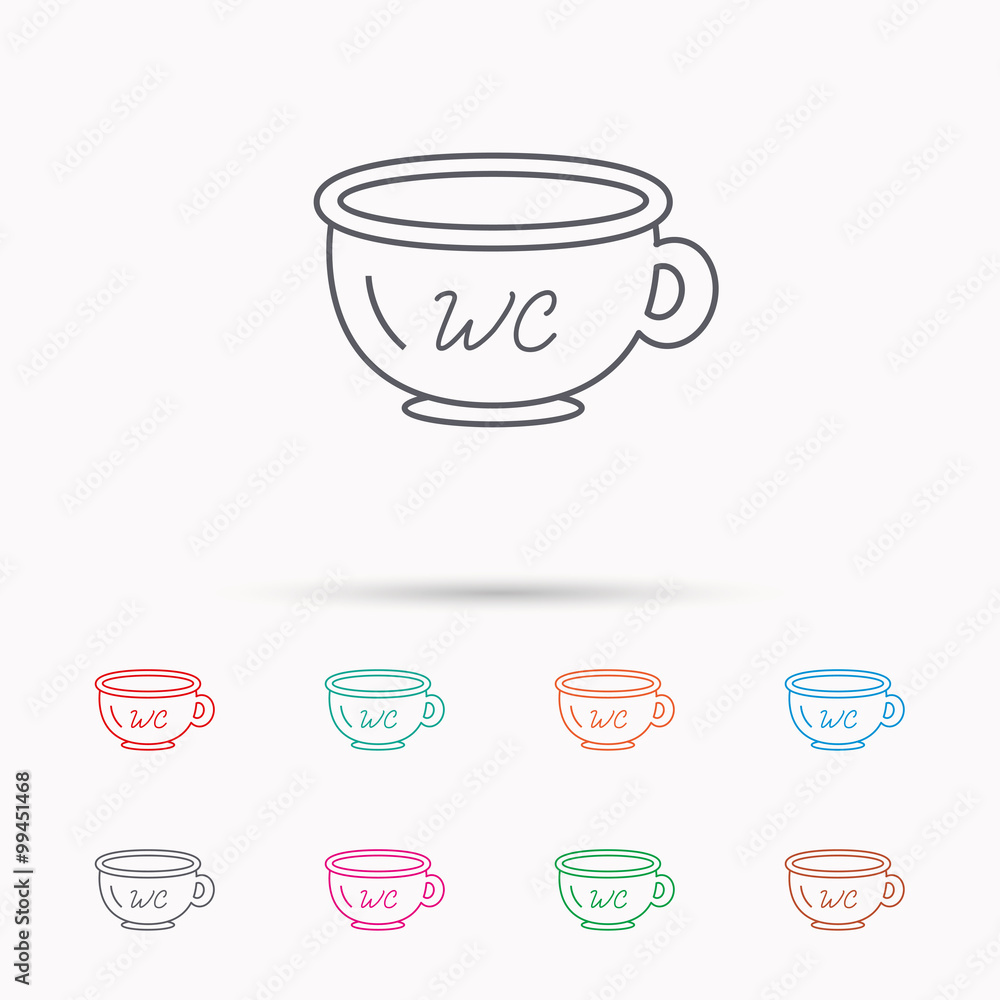 Fototapeta premium Baby wc pot icon. Child toilet sign.