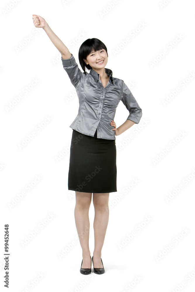 Young businesswoman arms out-stretched Young businesswoman arms out-stretched