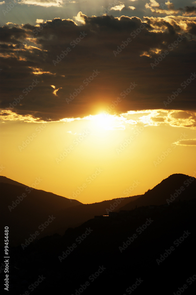 Obraz premium Sun at sunset