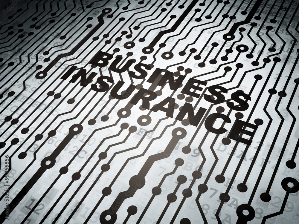 Insurance concept: circuit board with Business Insurance Insurance concept: circuit board with Business Insurance