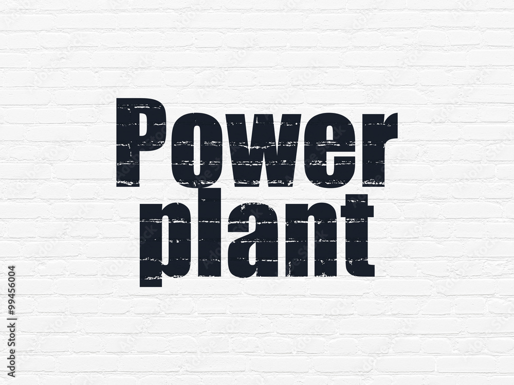 Industry concept: Power Plant on wall background Industry concept: Power Plant on wall background