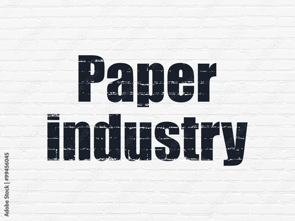 Industry concept: Paper Industry on wall background Industry concept: Paper Industry on wall background