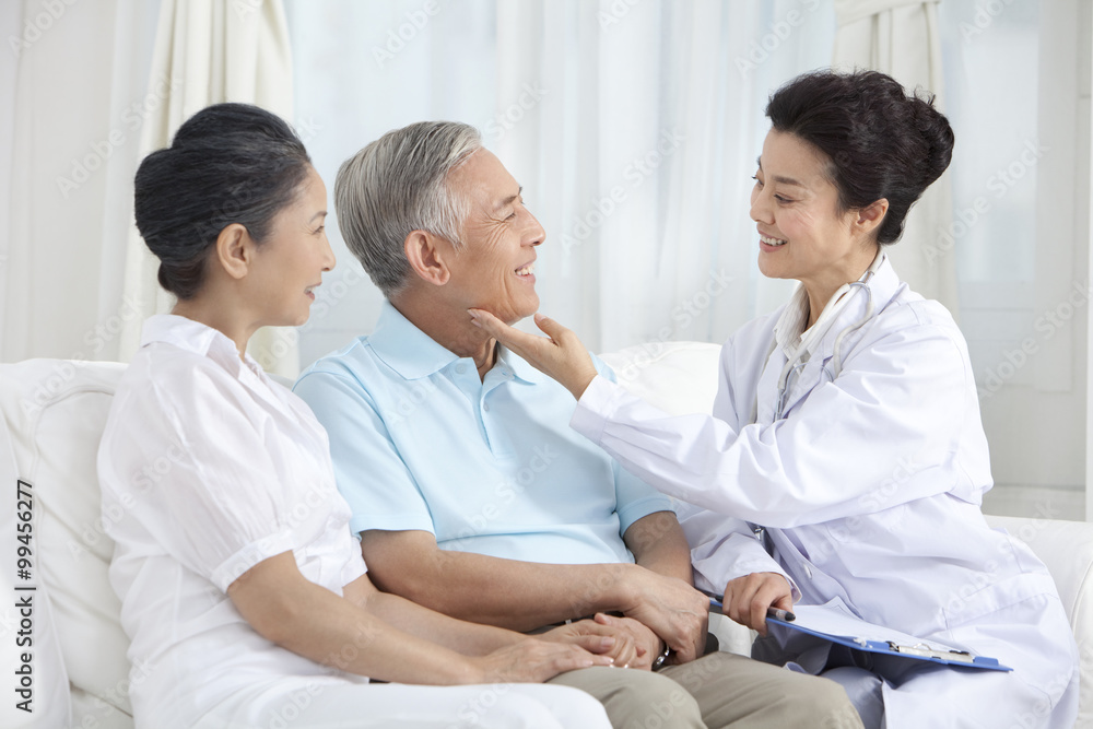 Family doctor examing senior patient Family doctor examing senior patient
