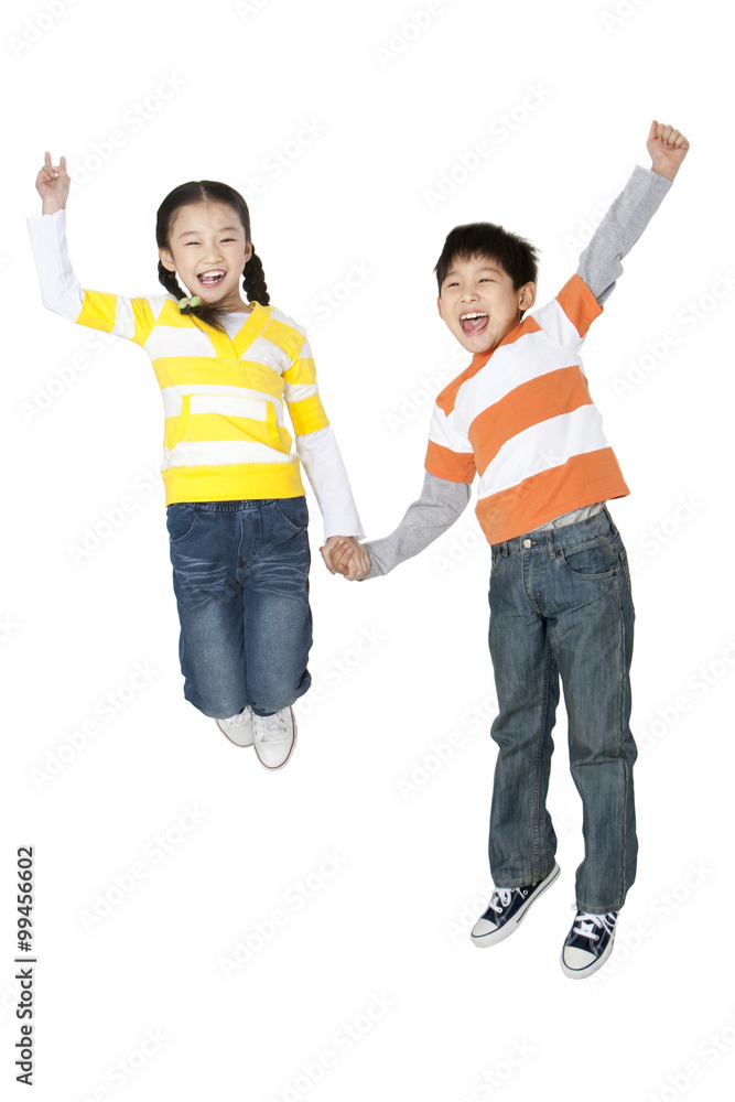 Fototapeta premium Fun jumping together!