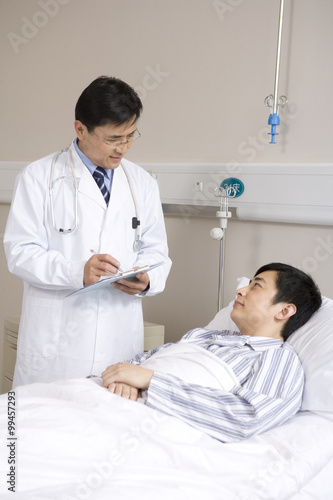 Doctor examining a patient