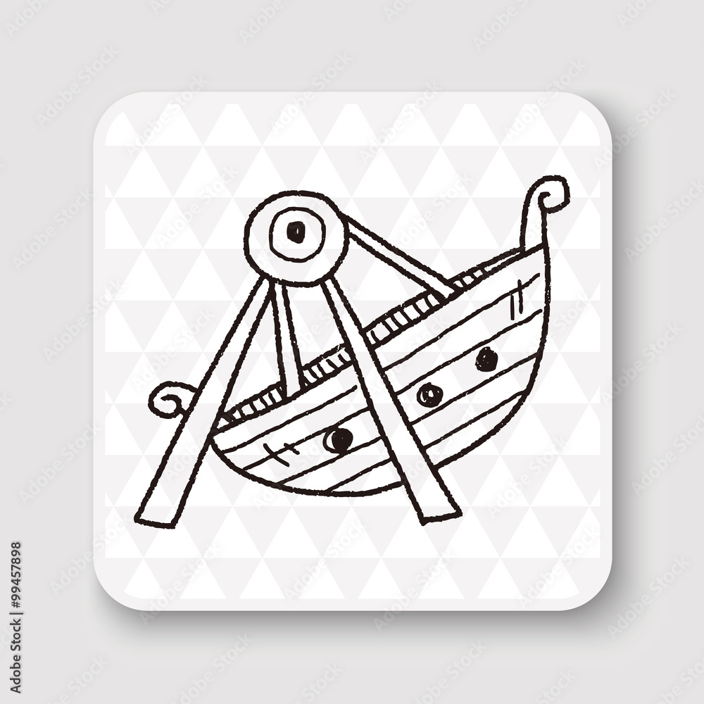 Fototapeta premium amusement park doodle