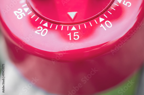 Macro Of A Kitchen Egg Timer - 15 Minutes photo