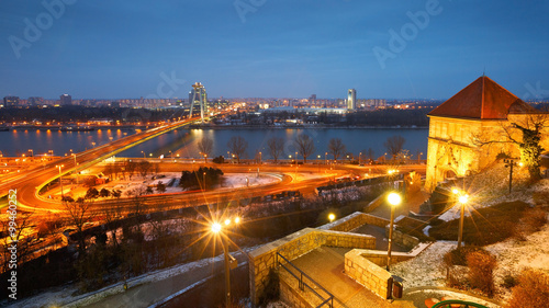 Photography River Danube in the center of Bratislava, Slovakia.