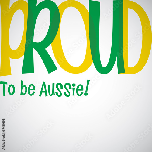 Bright typographic Australia Day card in vector format.