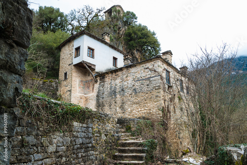 The old Monastery of Panagia Spiliotissa near Aristi village in Epirus, Greece photo