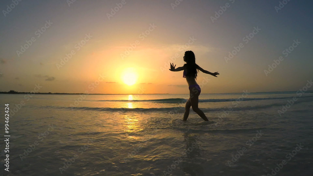 Asian Chinese girl in travel vacation resort barefoot Asian Chinese girl in travel vacation resort barefoot