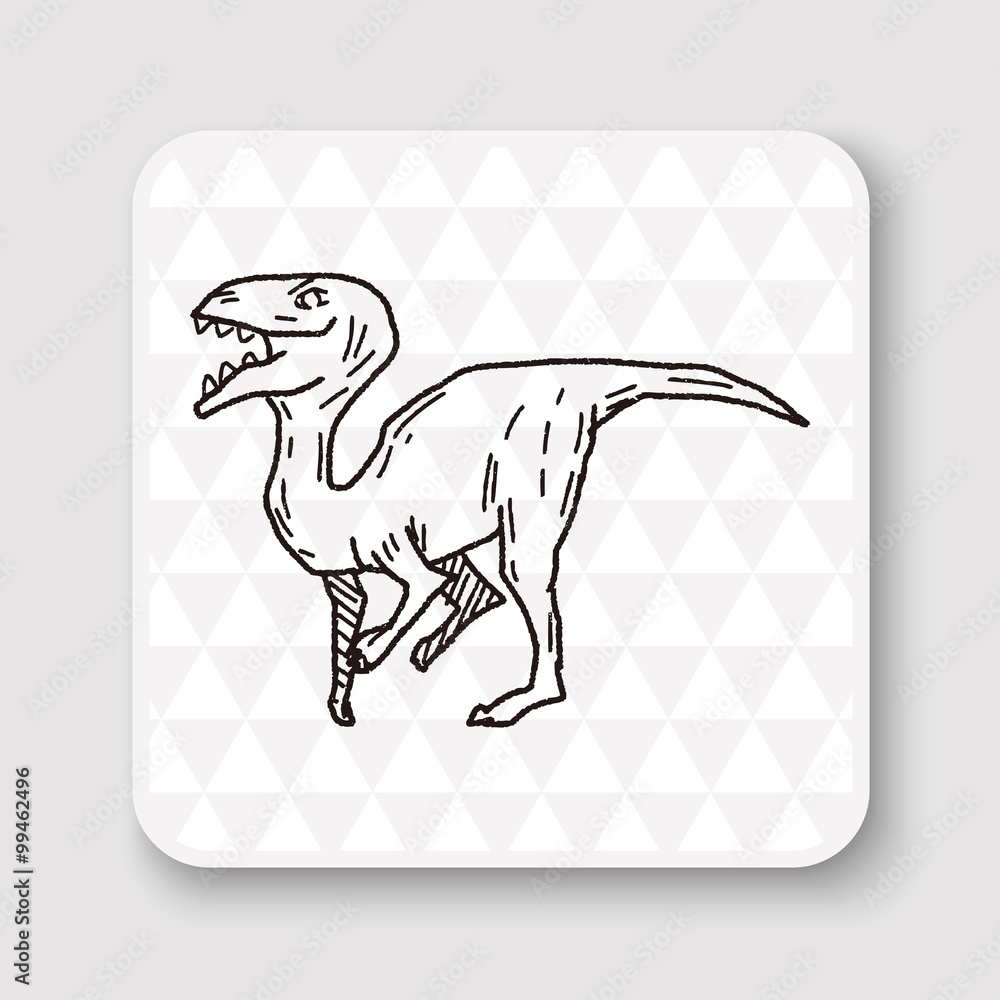Fototapeta premium dinosaur doodle