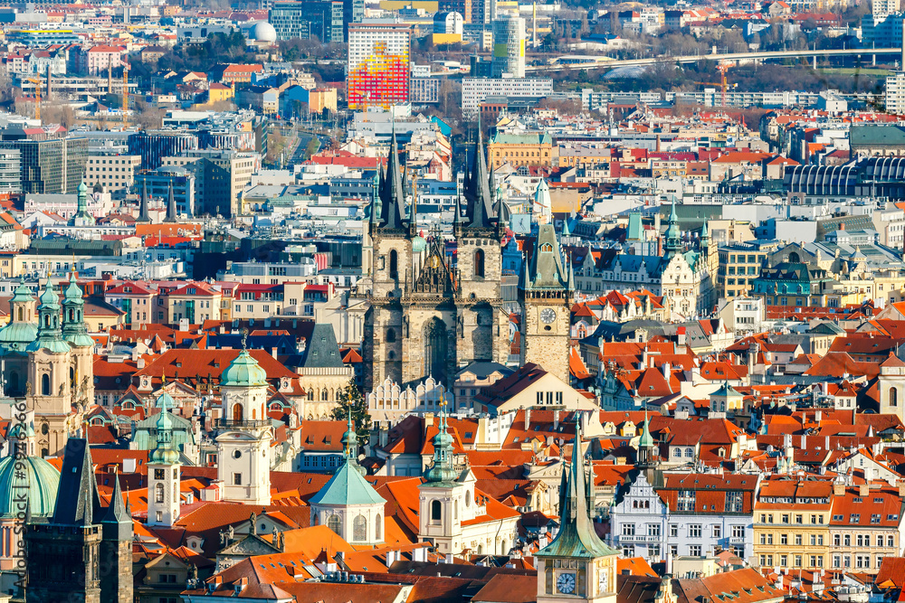 Prague. View of the city from above.