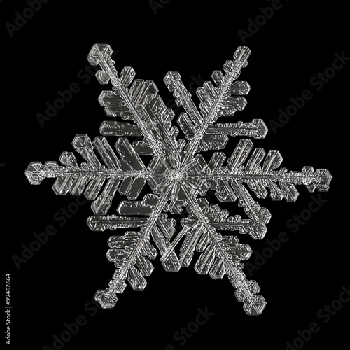 Extreme magnification - Real snowflake