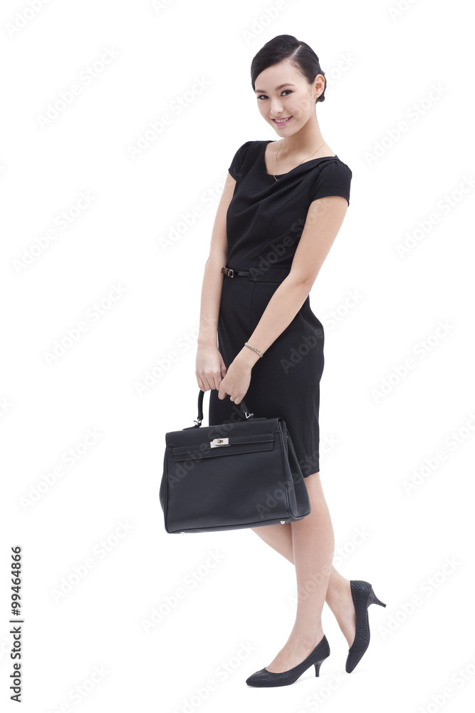 Fashionable businesswoman with brief case Fashionable businesswoman with brief case