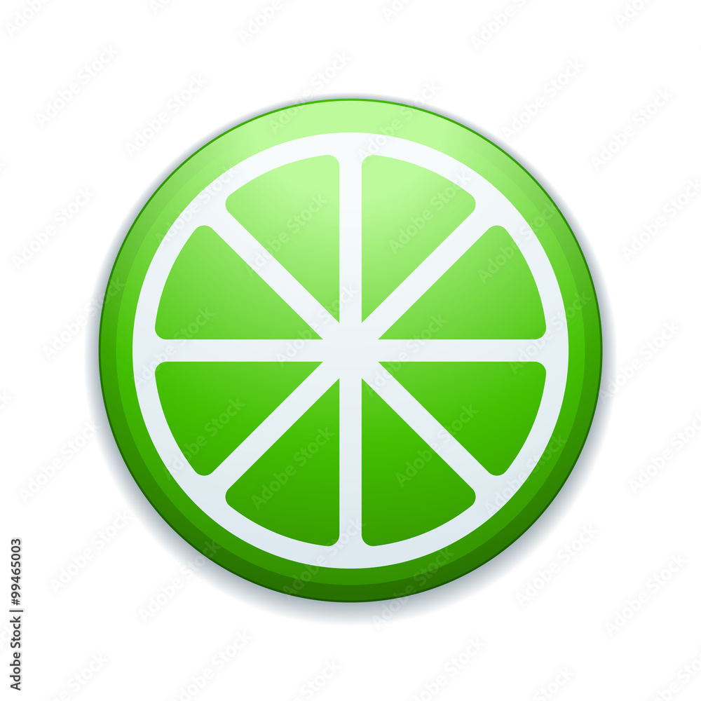 Lime lemon fruit button Lime lemon fruit button