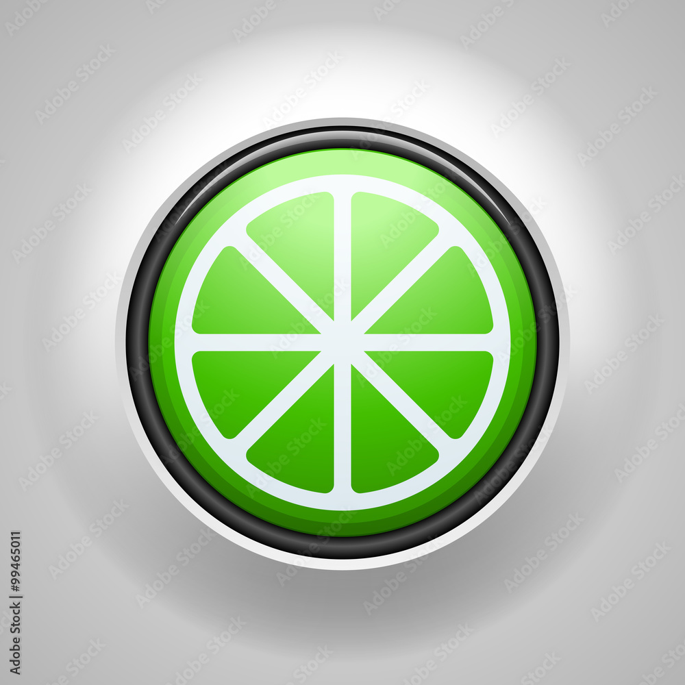 Lime lemon fruit button