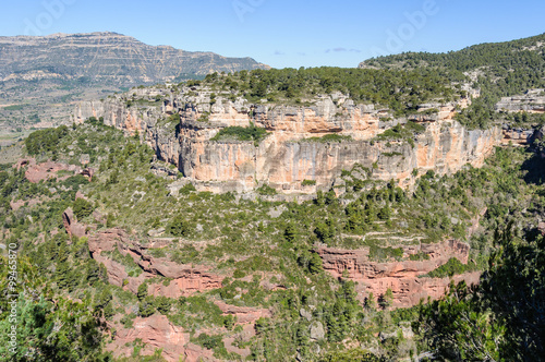 Rocky landscape around Siurana, Spain