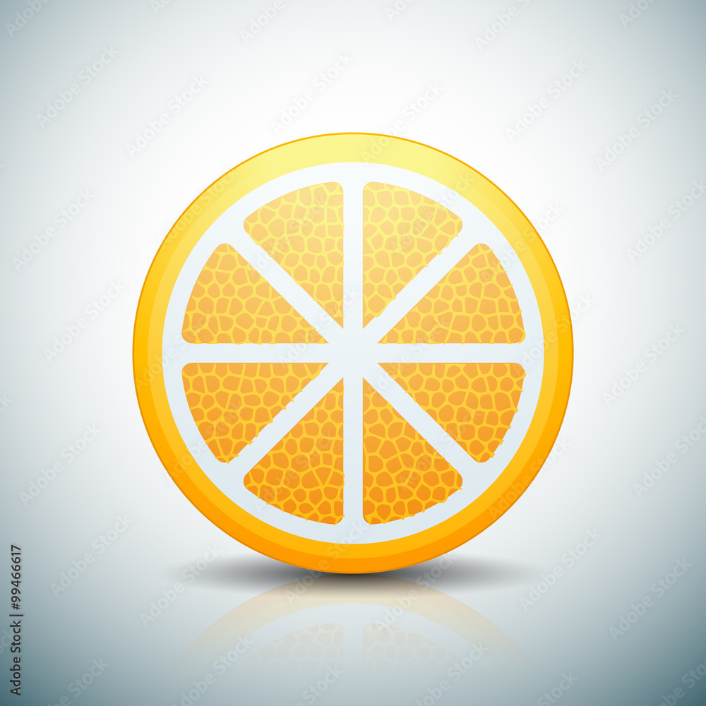 Orange fruit button Orange fruit button