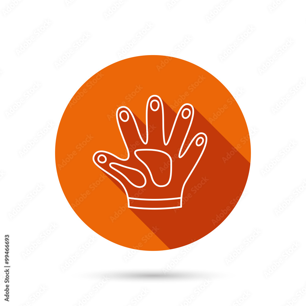 Construction gloves icon. Textile protection. Construction gloves icon. Textile protection.