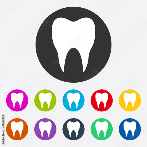 Flat modern design with shadow tooth