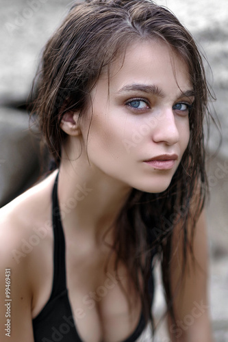 portrait of a beautiful young model, sexy girl