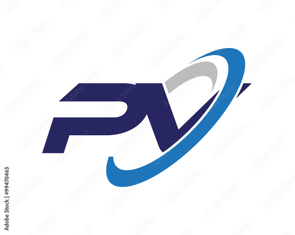 PV Letter Swoosh Visual Logo
