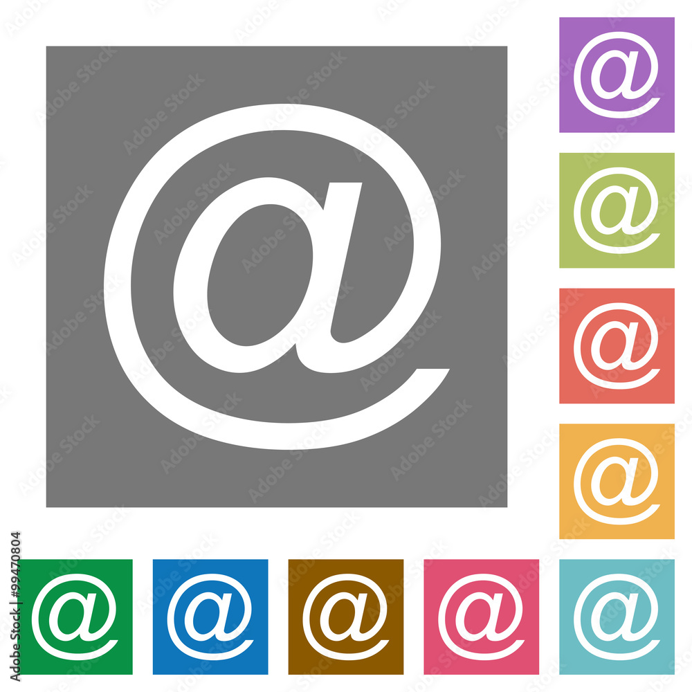 Email square flat icons Email square flat icons