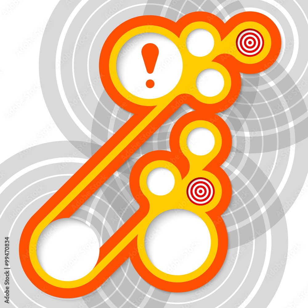 Vector abstract circular frames for your text and exclamation ma Vector abstract circular frames for your text and exclamation ma