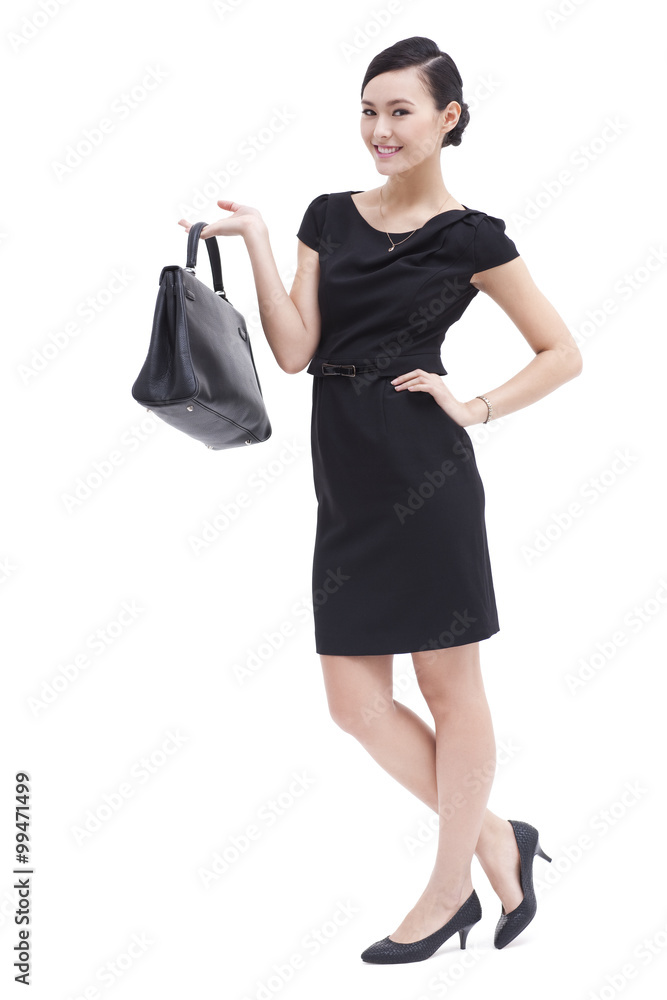 Fashionable businesswoman with brief case Fashionable businesswoman with brief case
