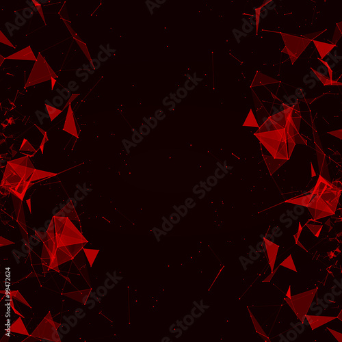 Abstract digital background with cybernetic particles