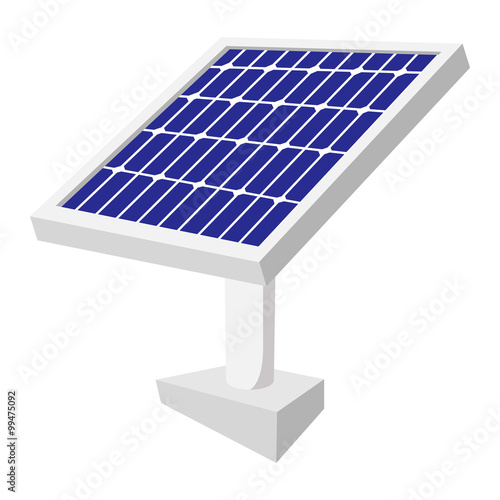 Solar battery cartoon icon