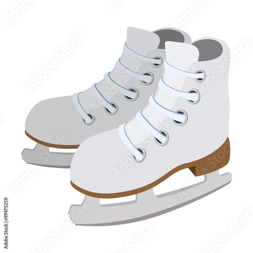 Pair of skates cartoon icon
