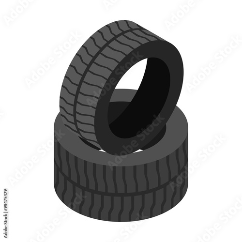 Wheels isometric 3d icon
