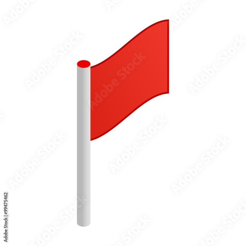 Red flag 3d isometric icon