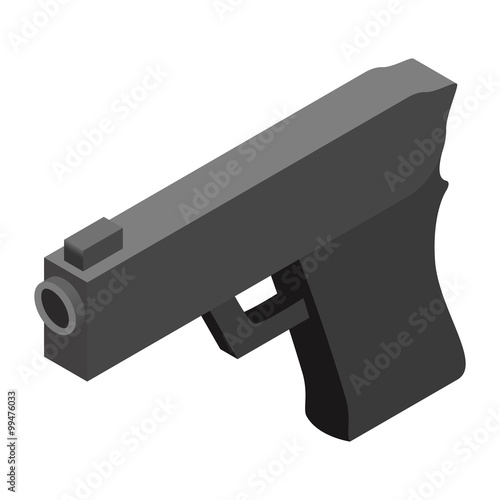 Gun isometric 3d icon