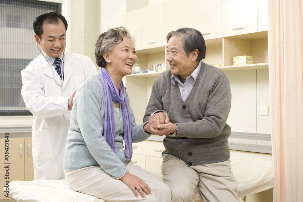 Senior Woman Being Examined by a Doctor Senior Woman Being Examined by a Doctor