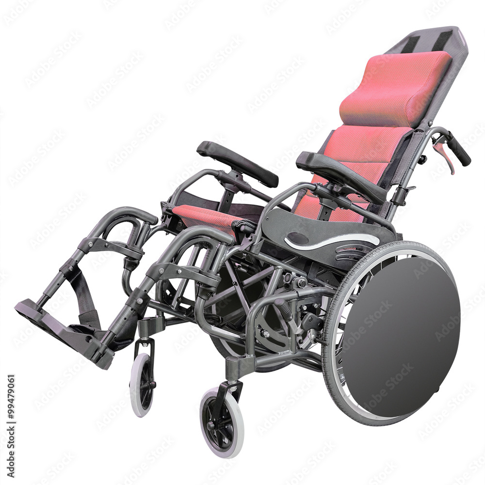 Fototapeta premium Wheelchair isolated under the white background