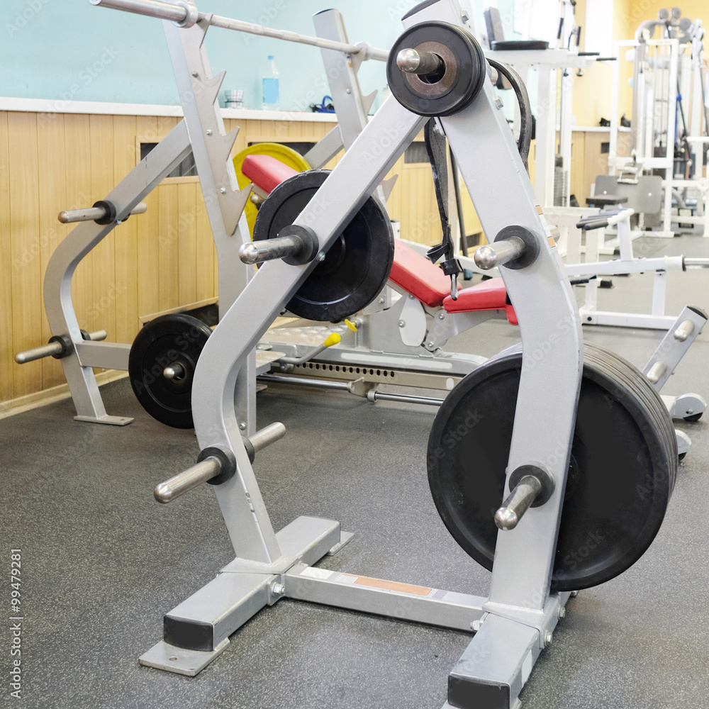 fitness gym with sports equipment