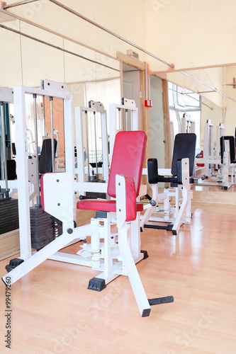 fitness gym with sports equipment
