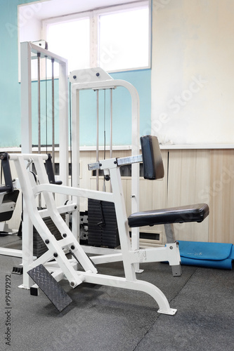 fitness gym with sports equipment