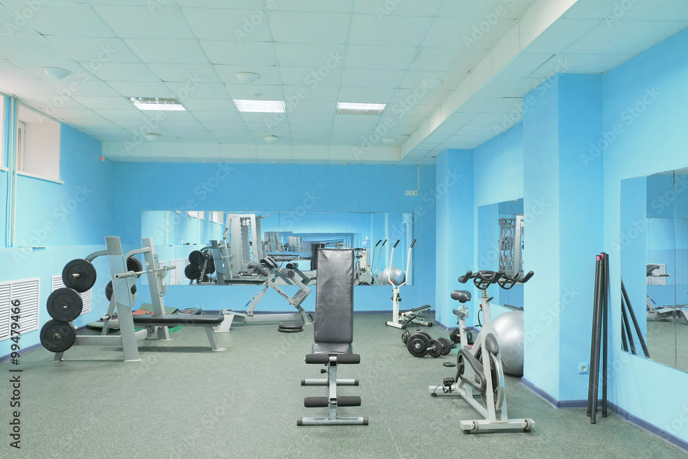 The image of a fitness hall The image of a fitness hall
